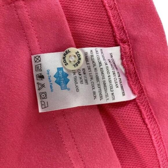 Zorrel Mens Dark Pink Golf Polo Short Sleeve DryTech Shirt Size Large - Picture 6 of 7